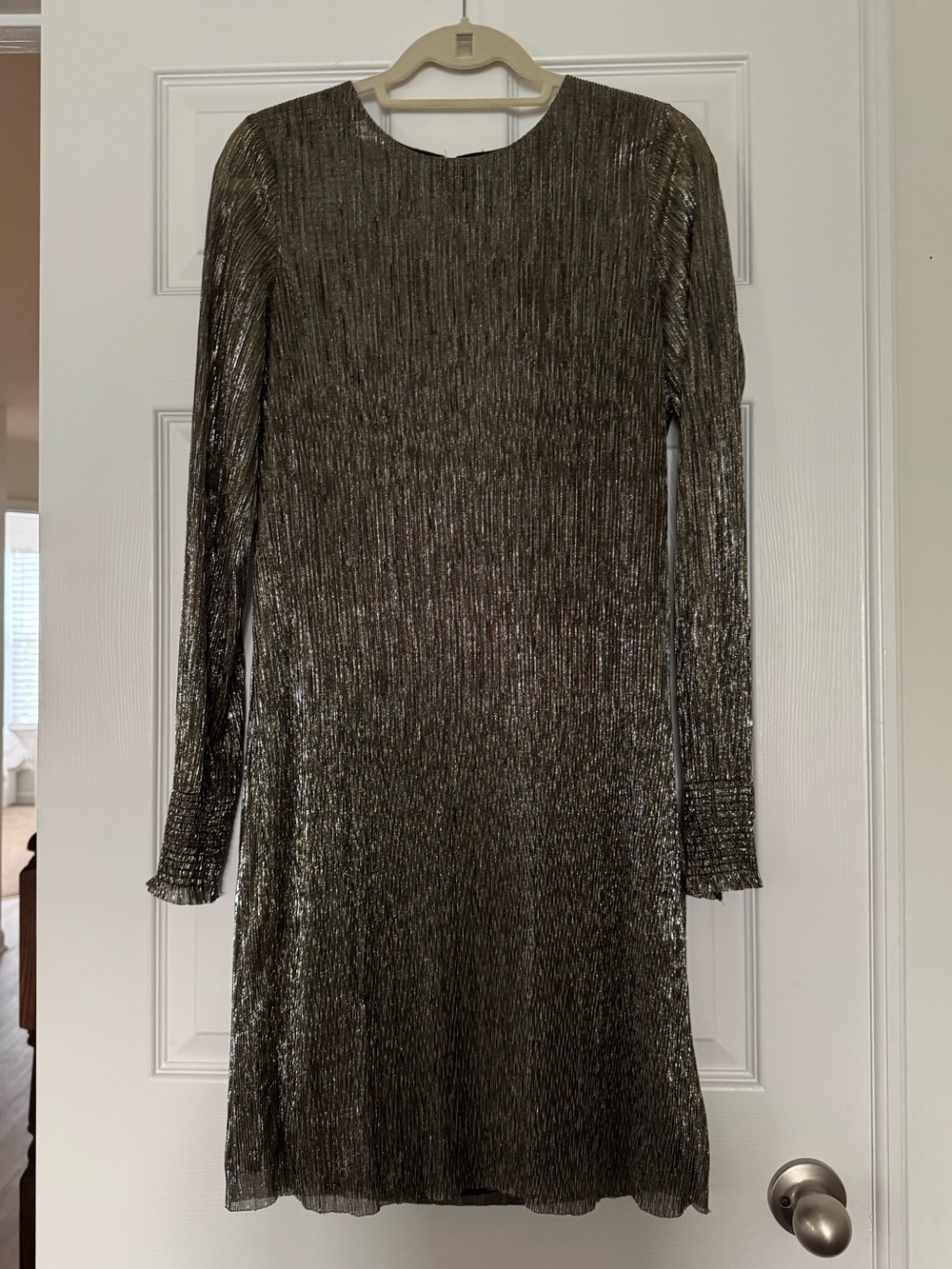 Banana Republic Metallic Long Sleeve Dress